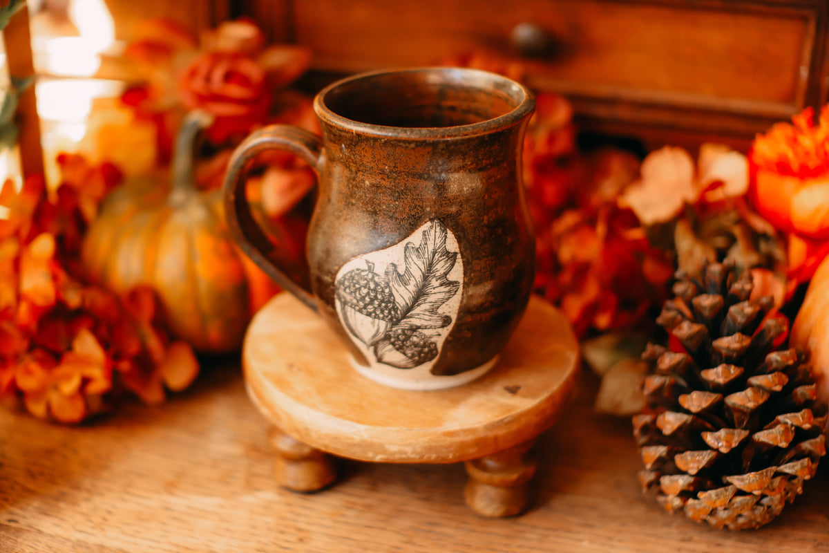 Tasse en grès style apothicaire  « Trésors de la forêt »