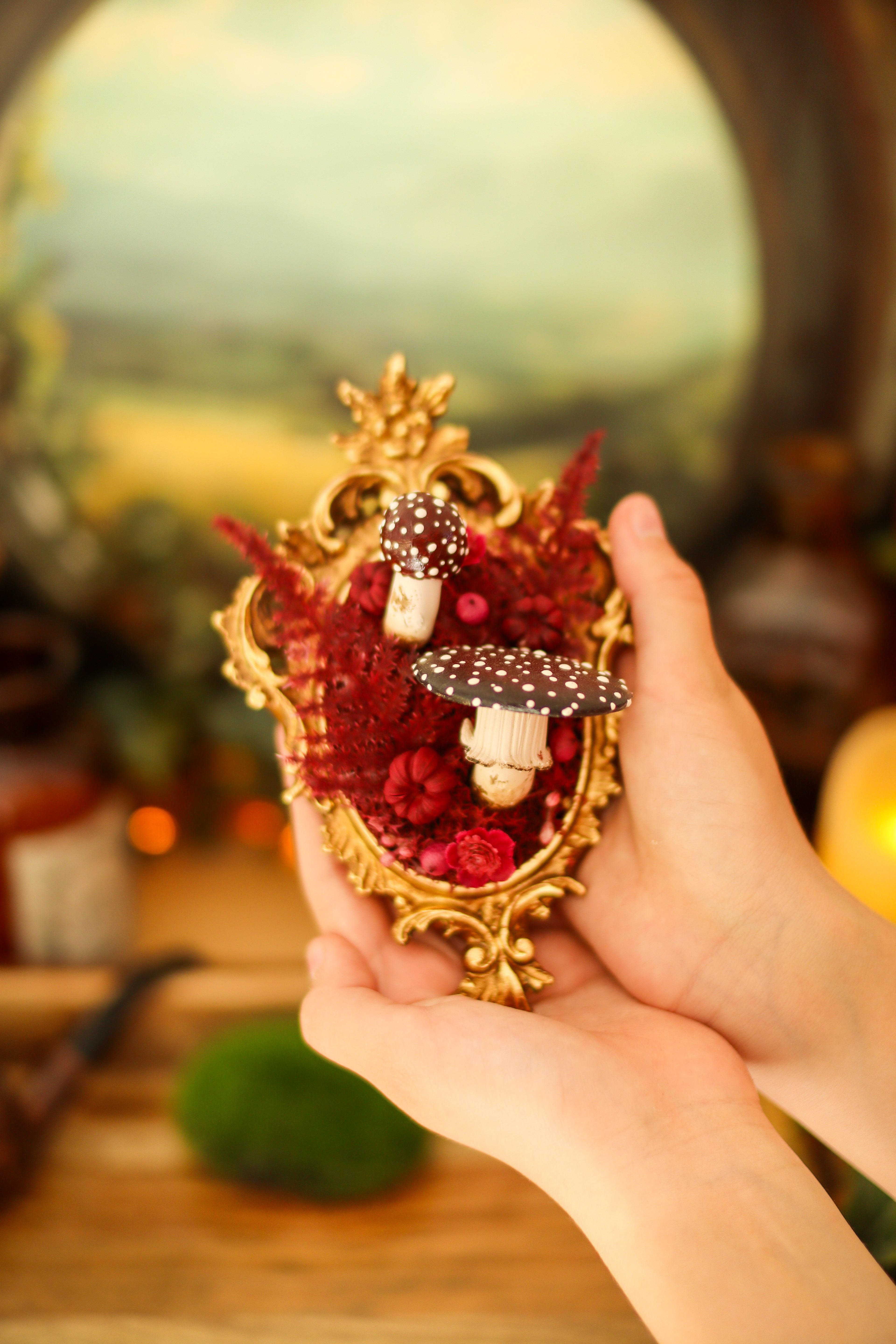 Petit cadre baroque Darcy ambiance Ombralis/bordeaux