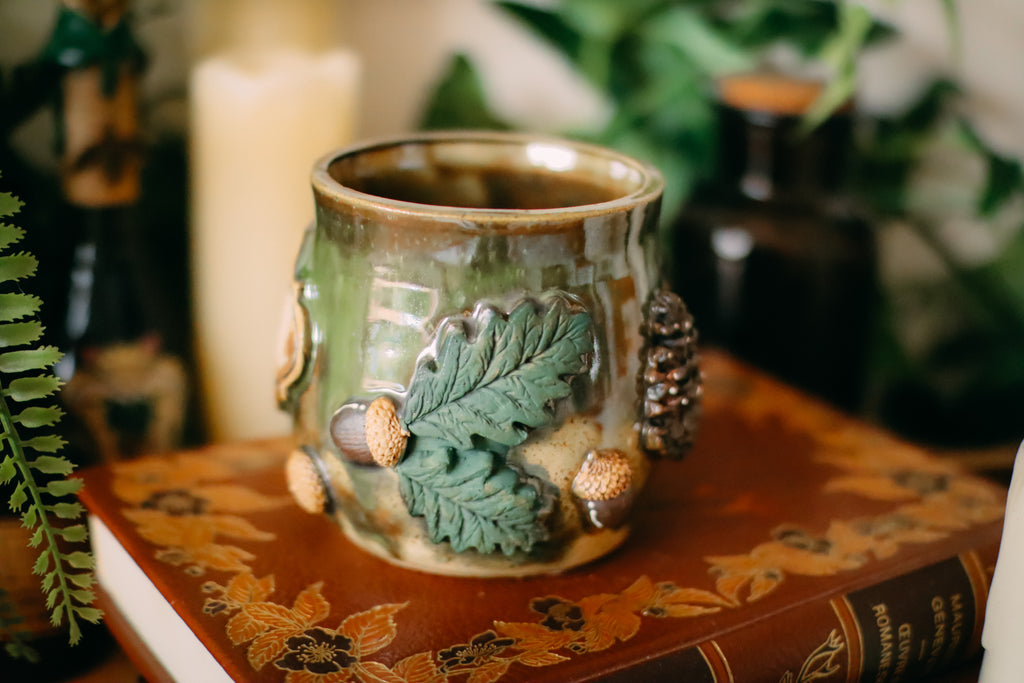 Petit tasse en grès style apothicaire « Thé des elfes »