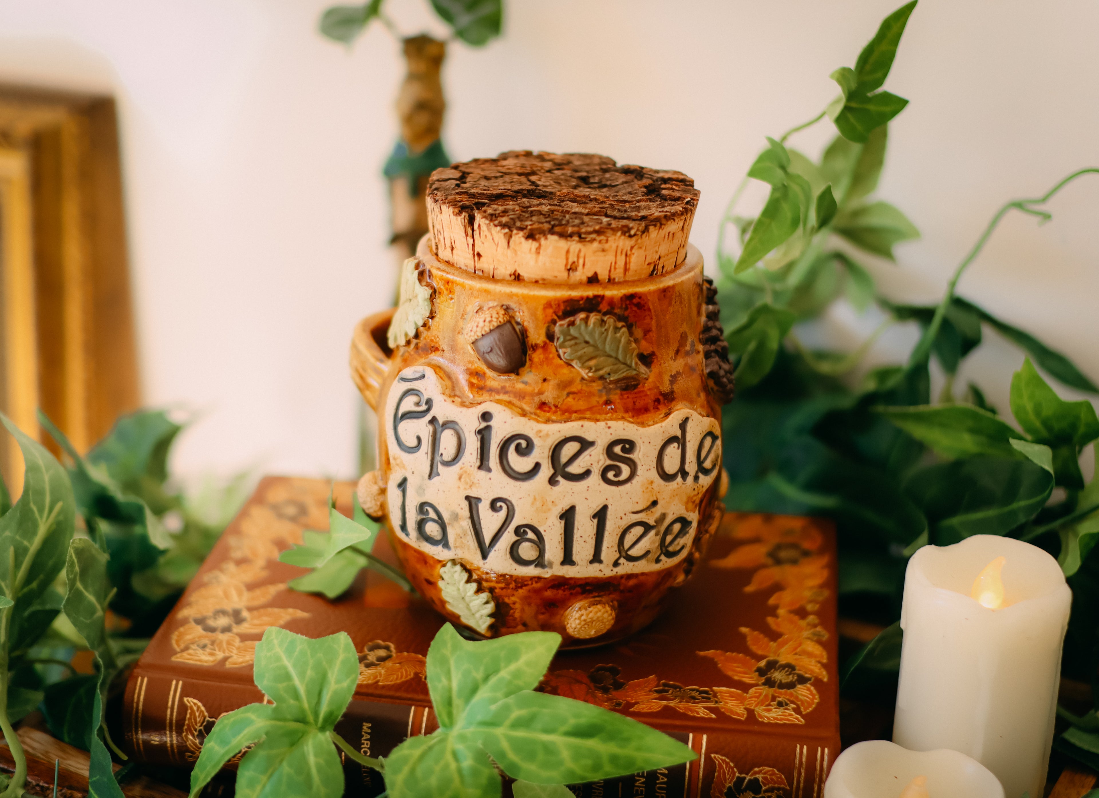 Pot en grès style apothicaire « Épices de la Vallée »