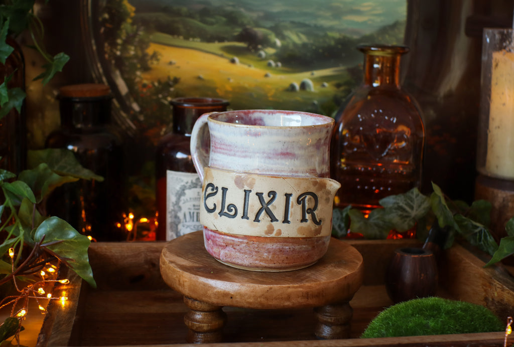 Tasse en grès style apothicaire « Élixir »