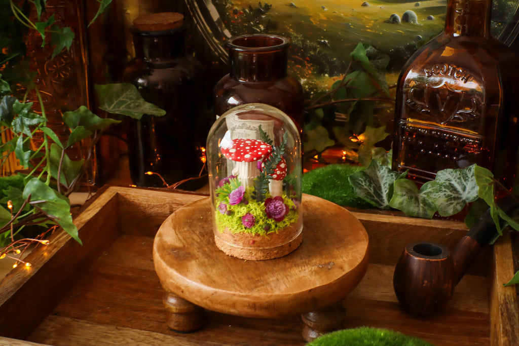 Mini-cloche aux amanites « Écrin de forêt »