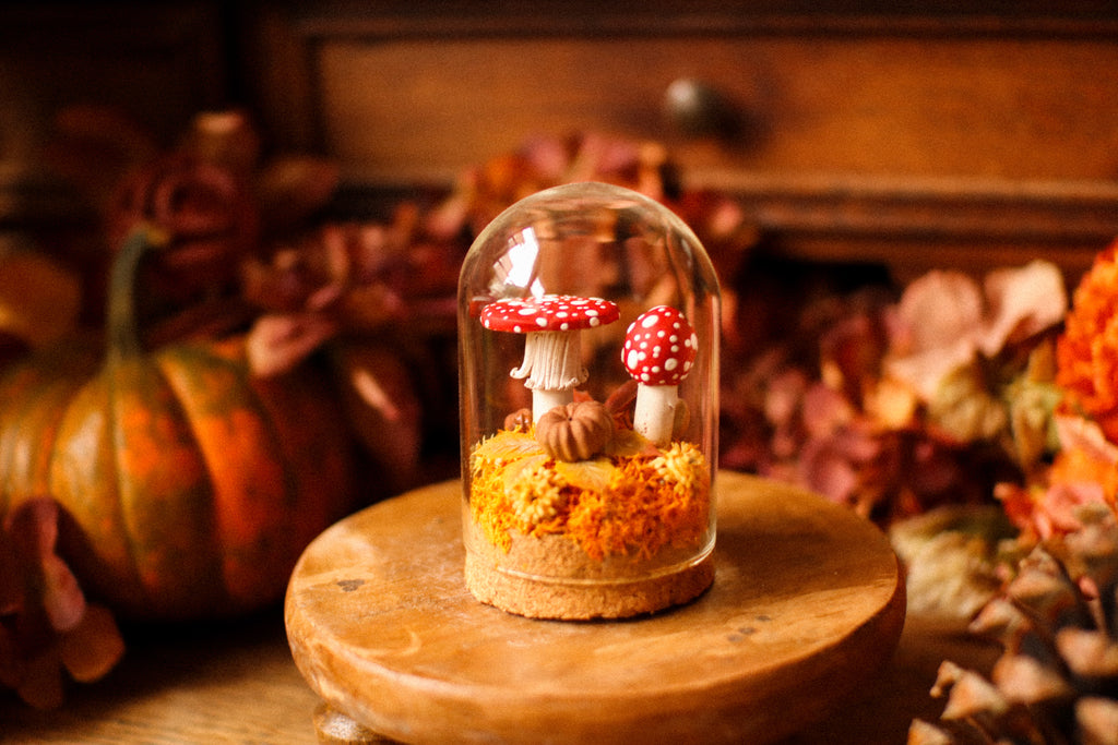 Mini-cloche aux amanites « Écrin de forêt »