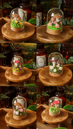 Mini-cloche aux amanites « Écrin de forêt »