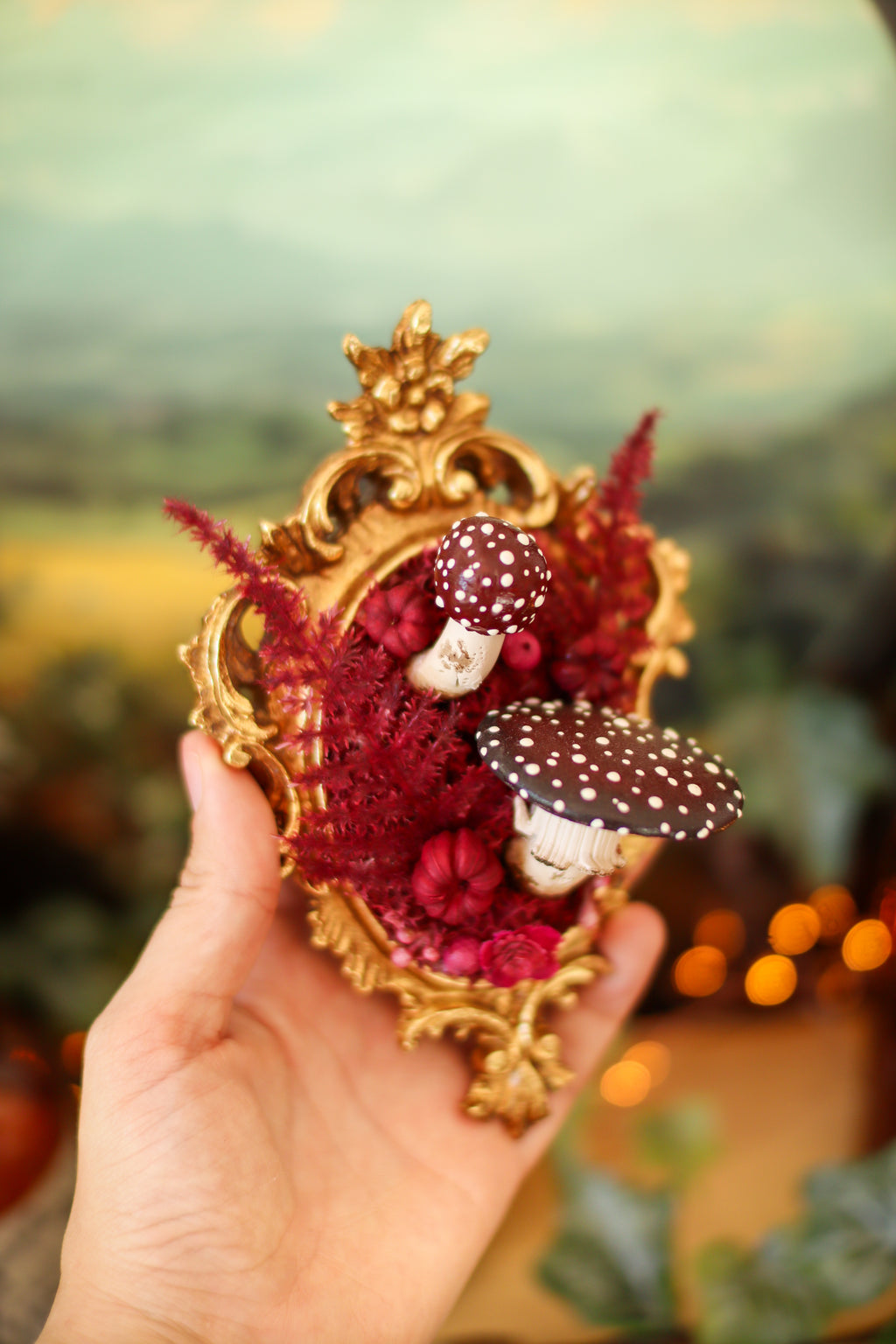 Petit cadre baroque Darcy ambiance Ombralis/bordeaux