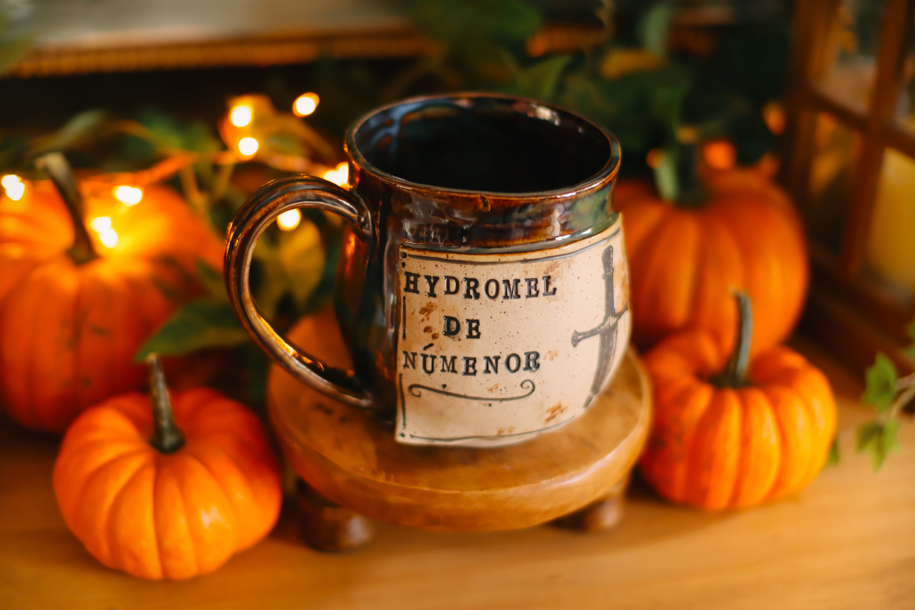 Grande tasse en grès style apothicaire  « Hydromel de Númenor  »