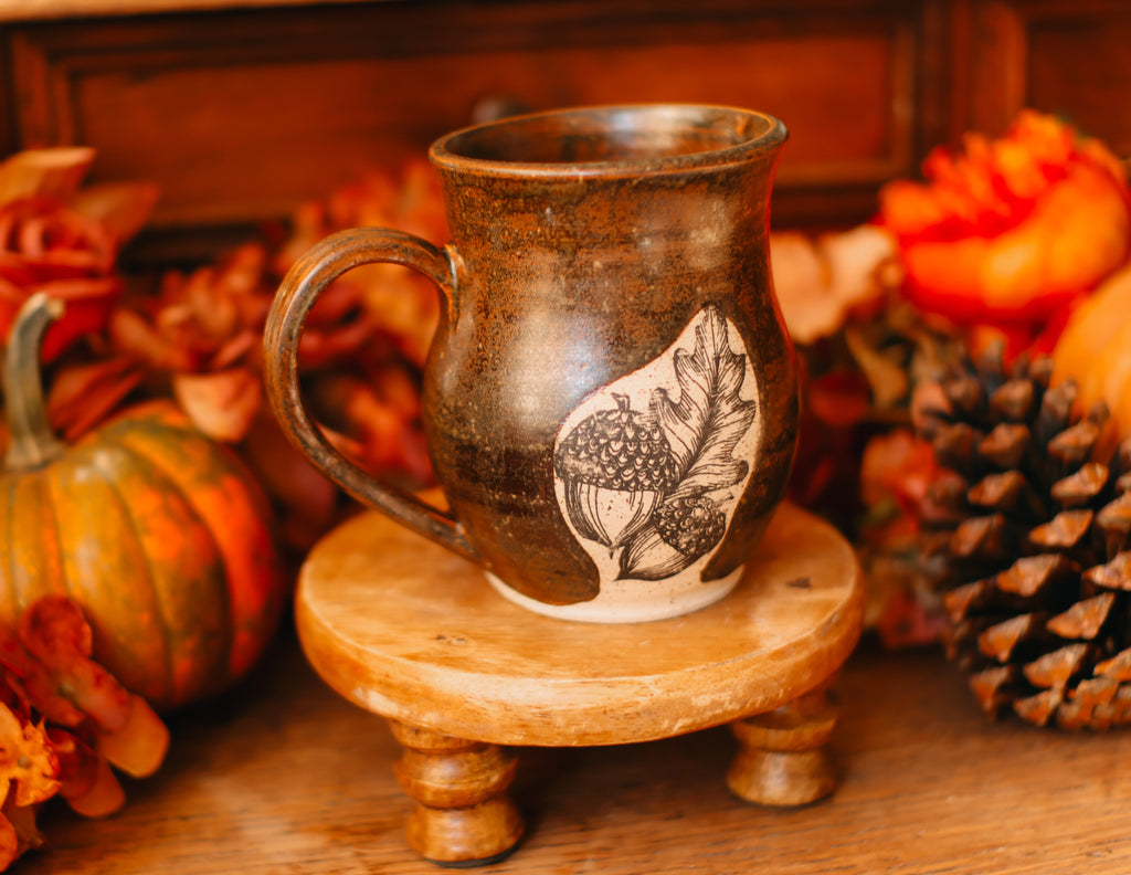 Tasse en grès style apothicaire  « Trésors de la forêt »