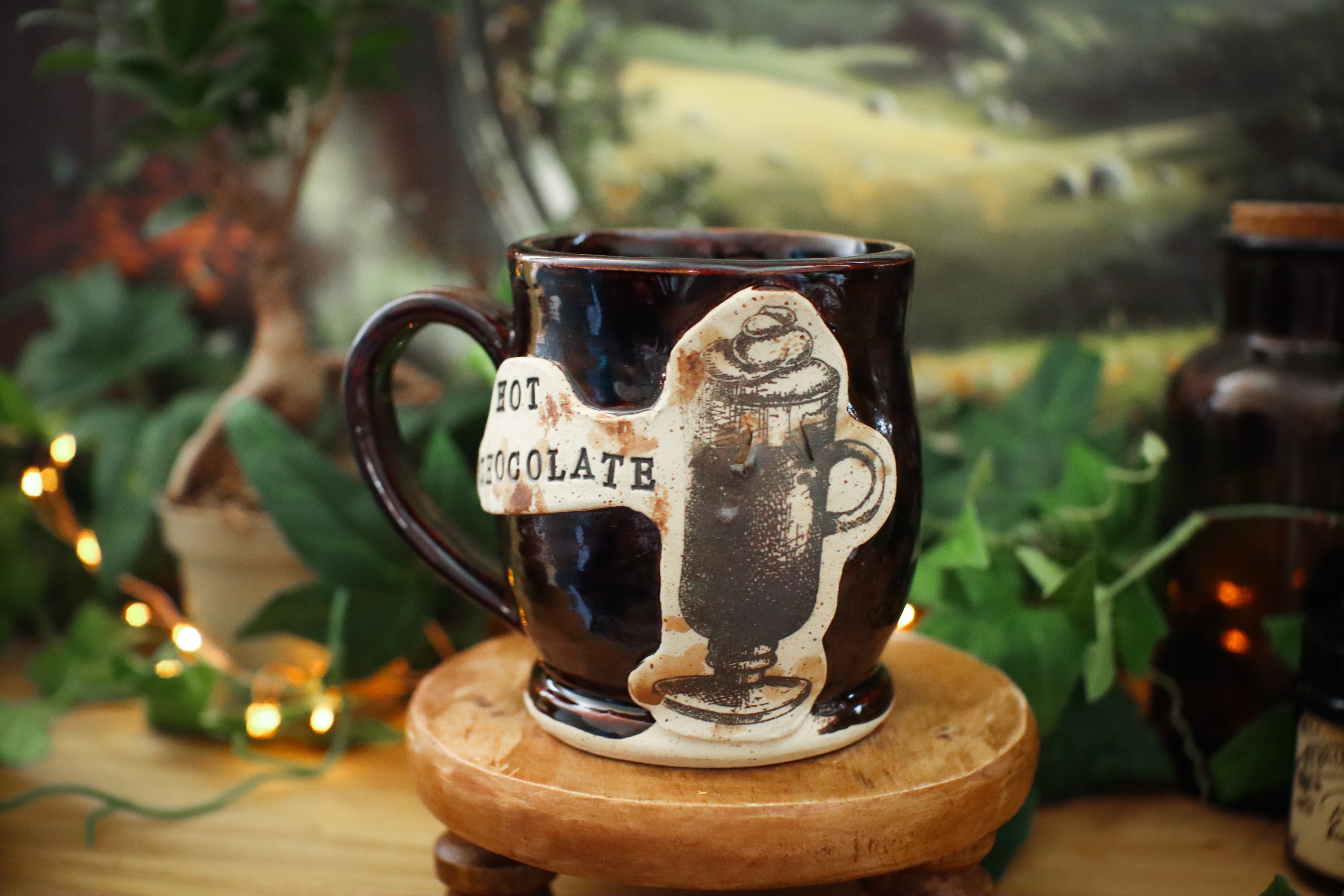 Tasse en grès style apothicaire  « Hot Chocolate »
