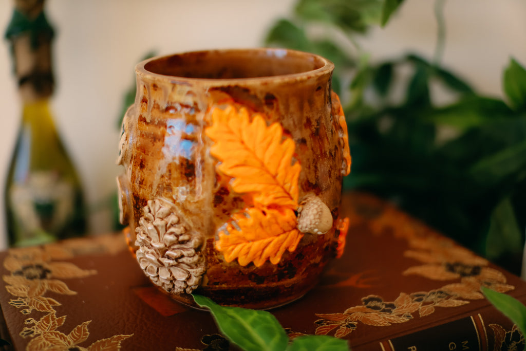 Tasse en grès « Écorce elfique »