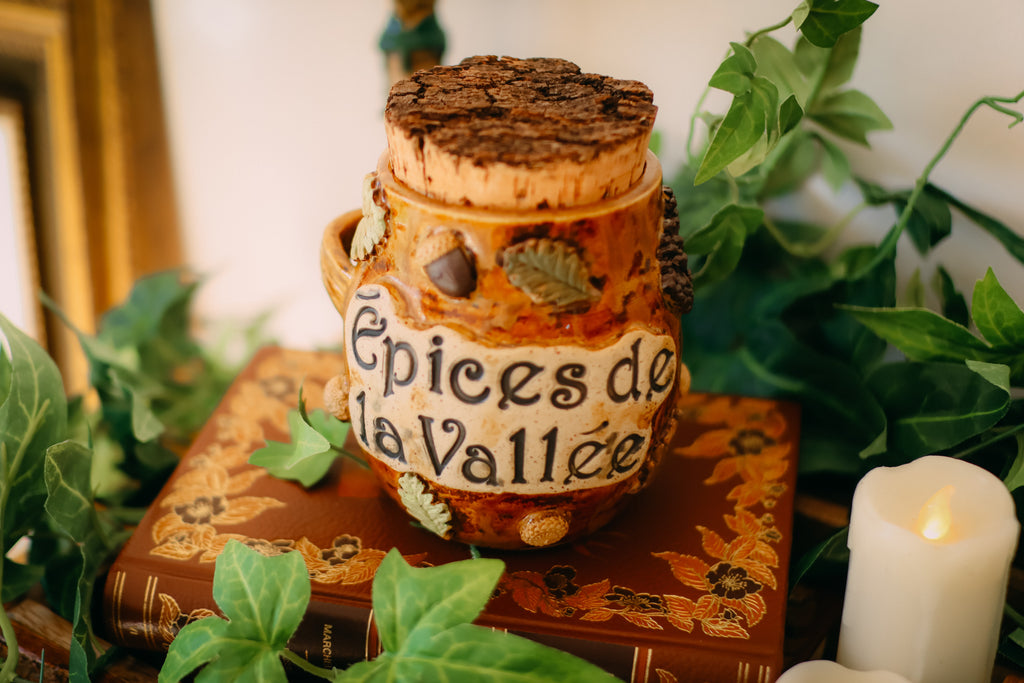 Pot en grès style apothicaire « Épices de la Vallée »