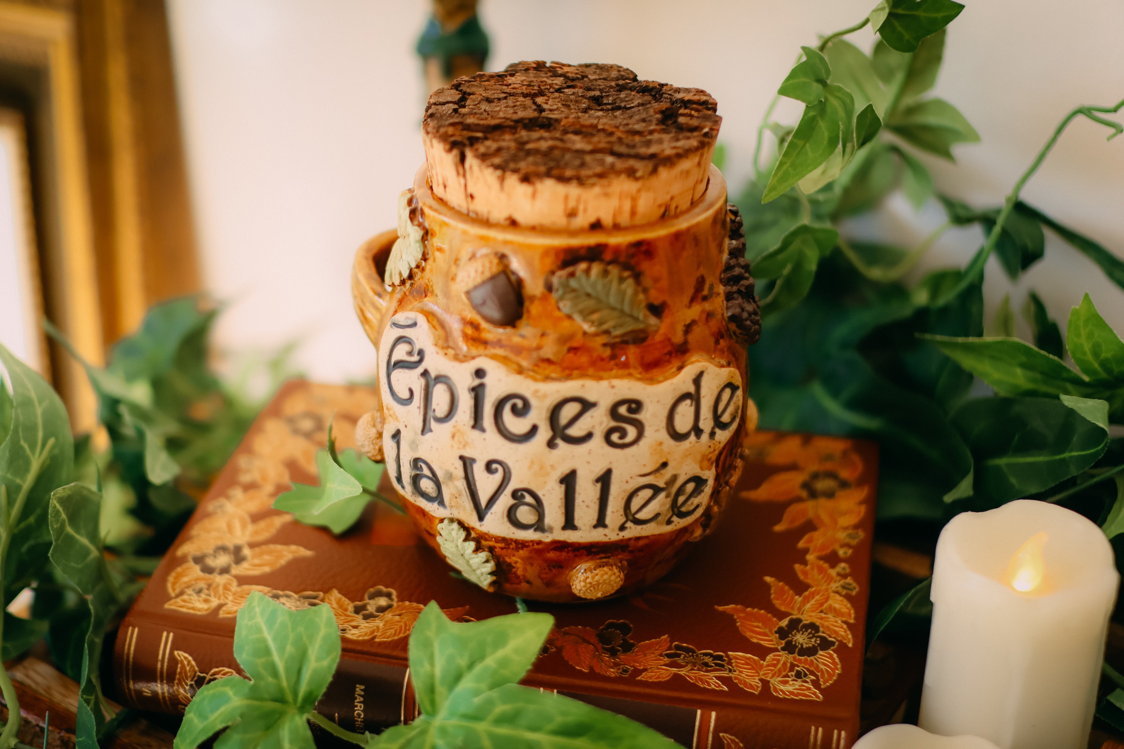 Pot en grès style apothicaire « Épices de la Vallée »