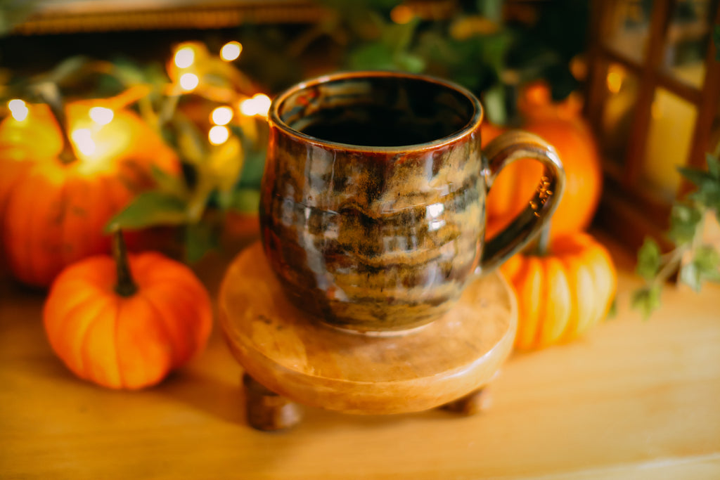 Élégante tasse en grès style apothicaire « PUMPKIN »