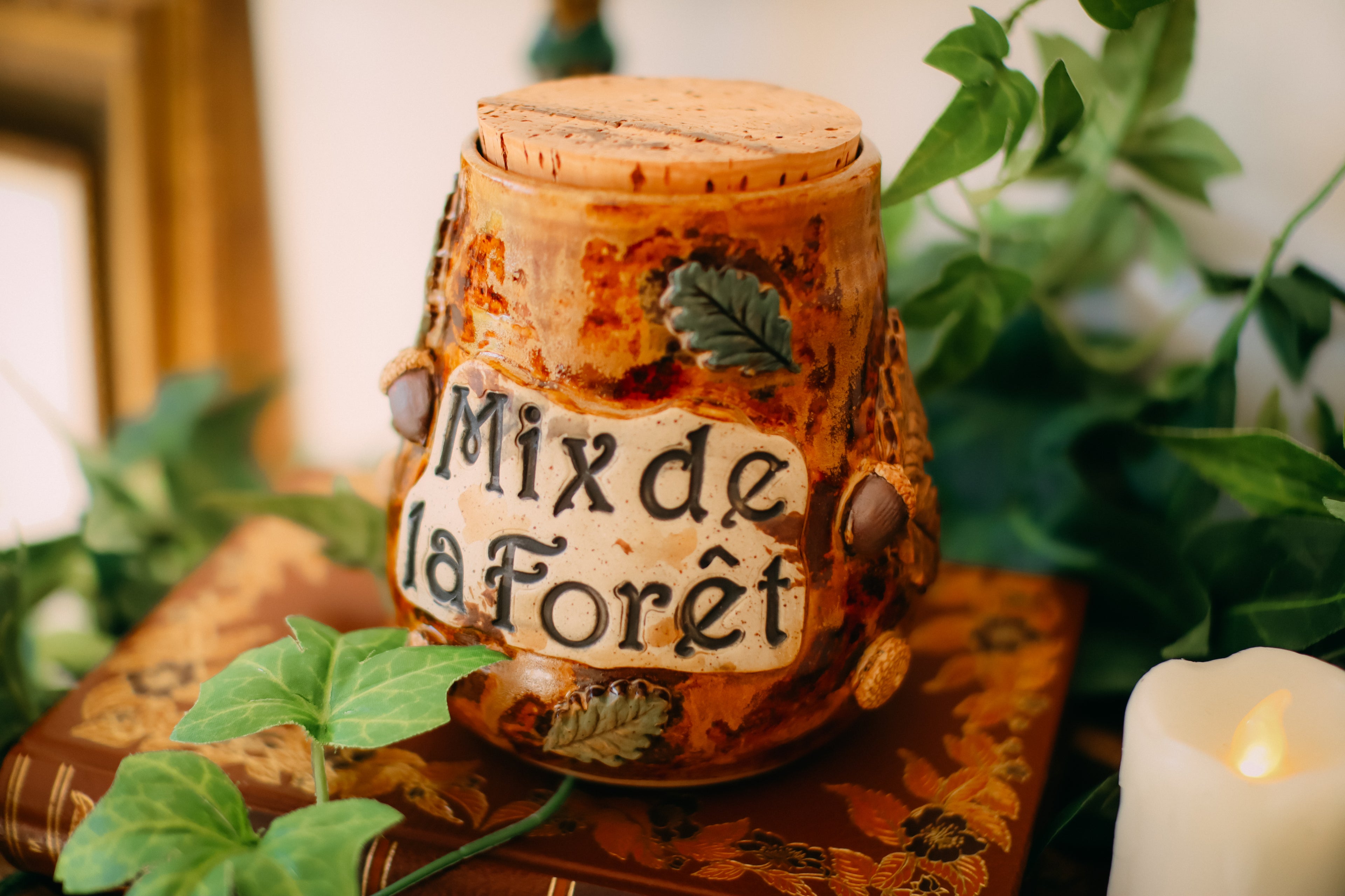 Pot pour cuisine style apothicaire « Mix de la Forêt » en grès