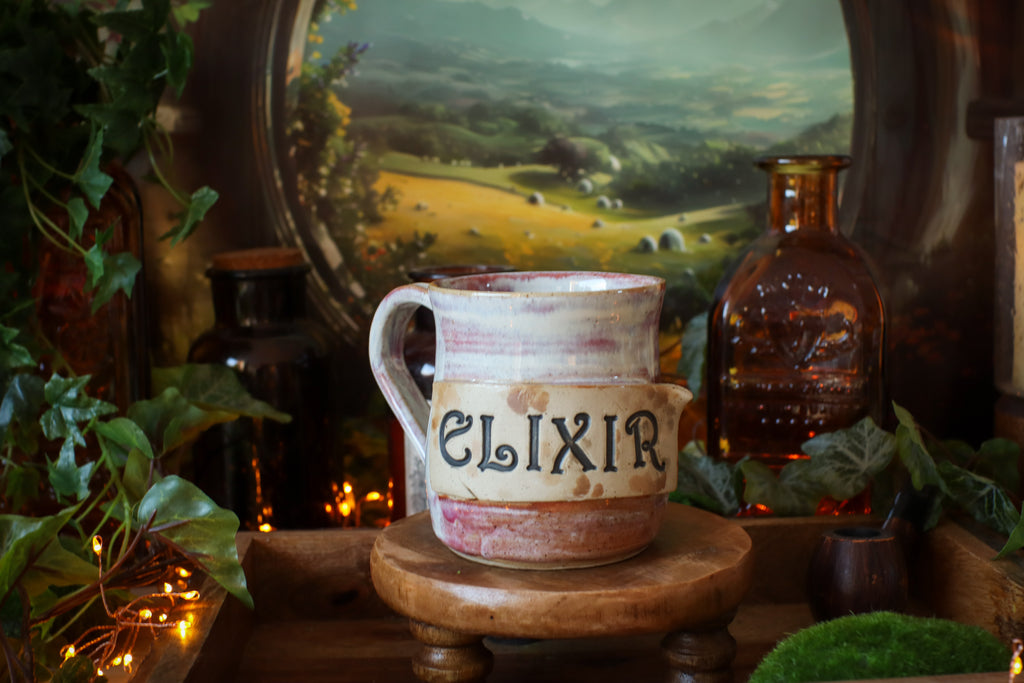 Tasse en grès style apothicaire « Élixir »