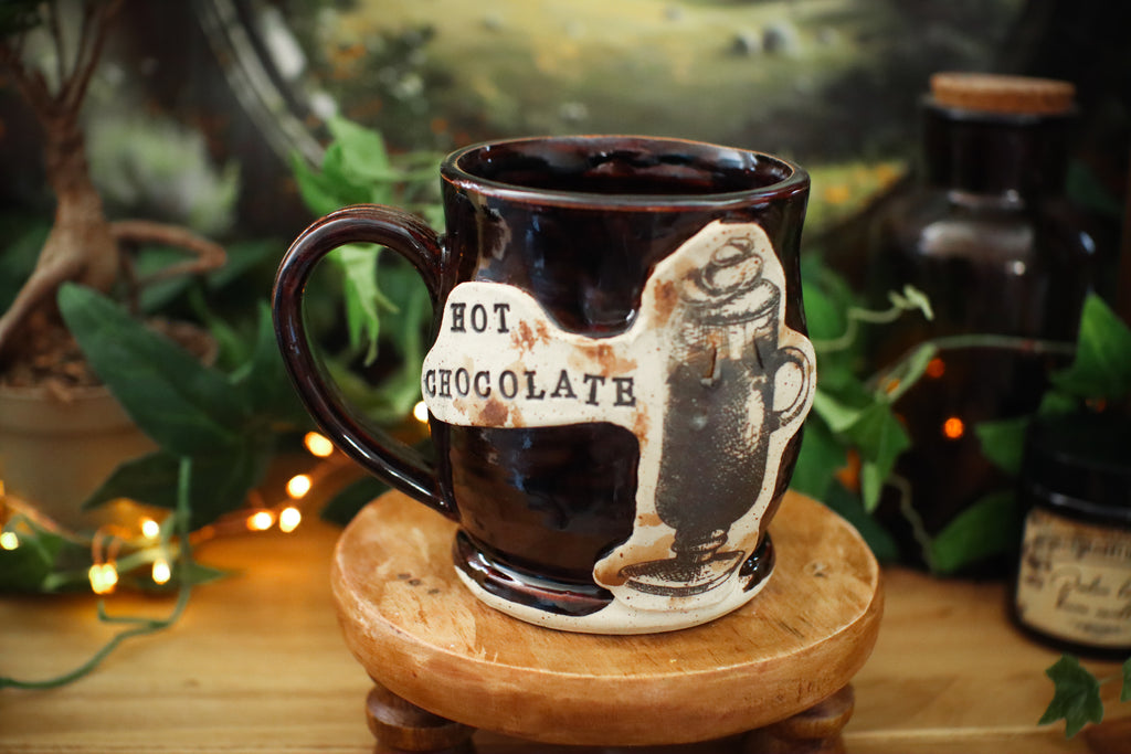 Tasse en grès style apothicaire  « Hot Chocolate »