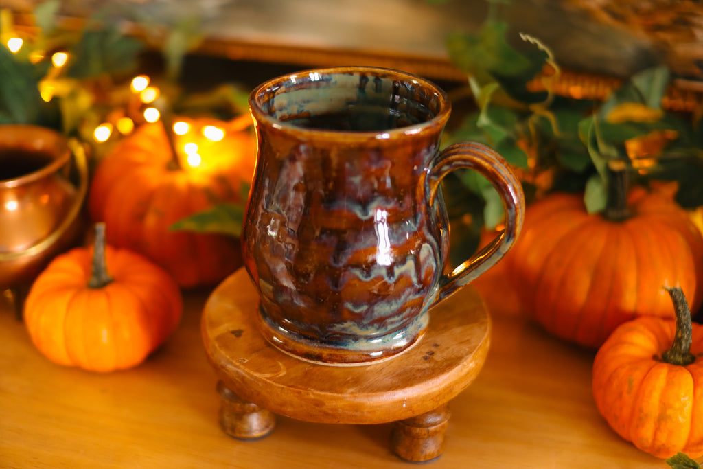 Élégante tasse en grès style apothicaire  « Infusion forestière »