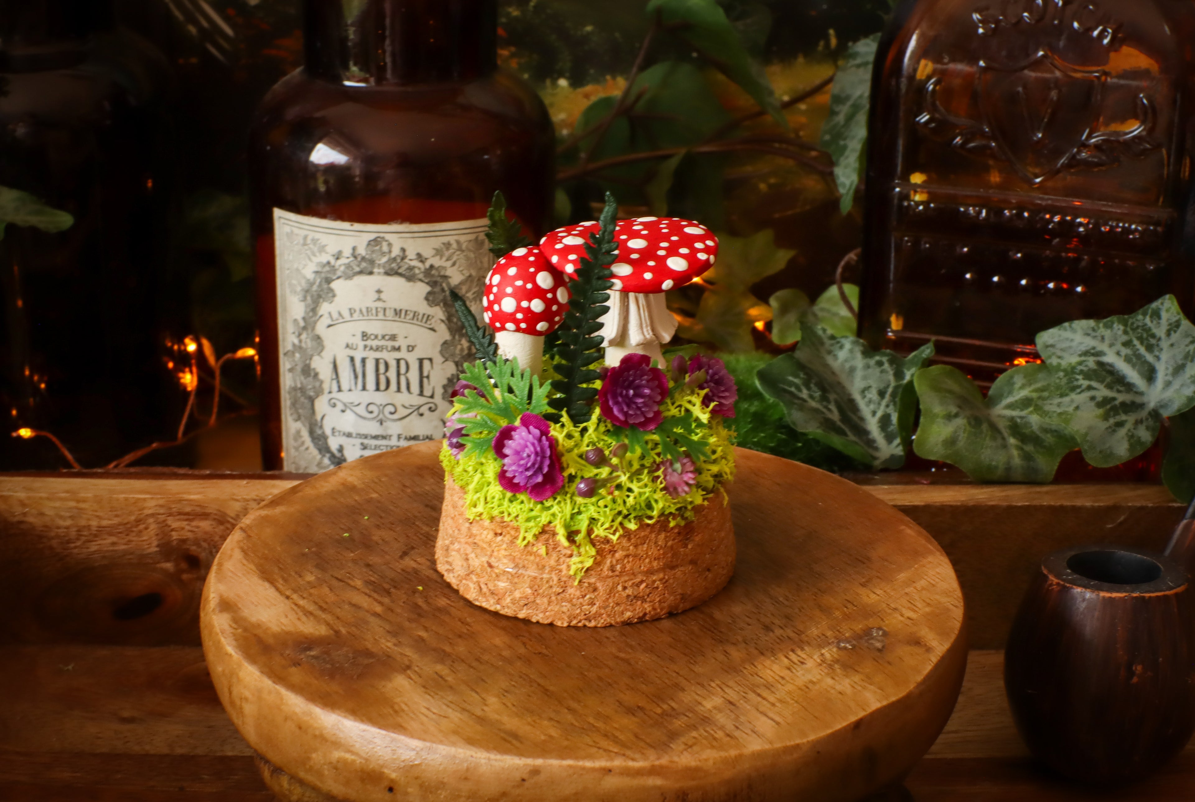 Mini-cloche aux amanites « Écrin de forêt »