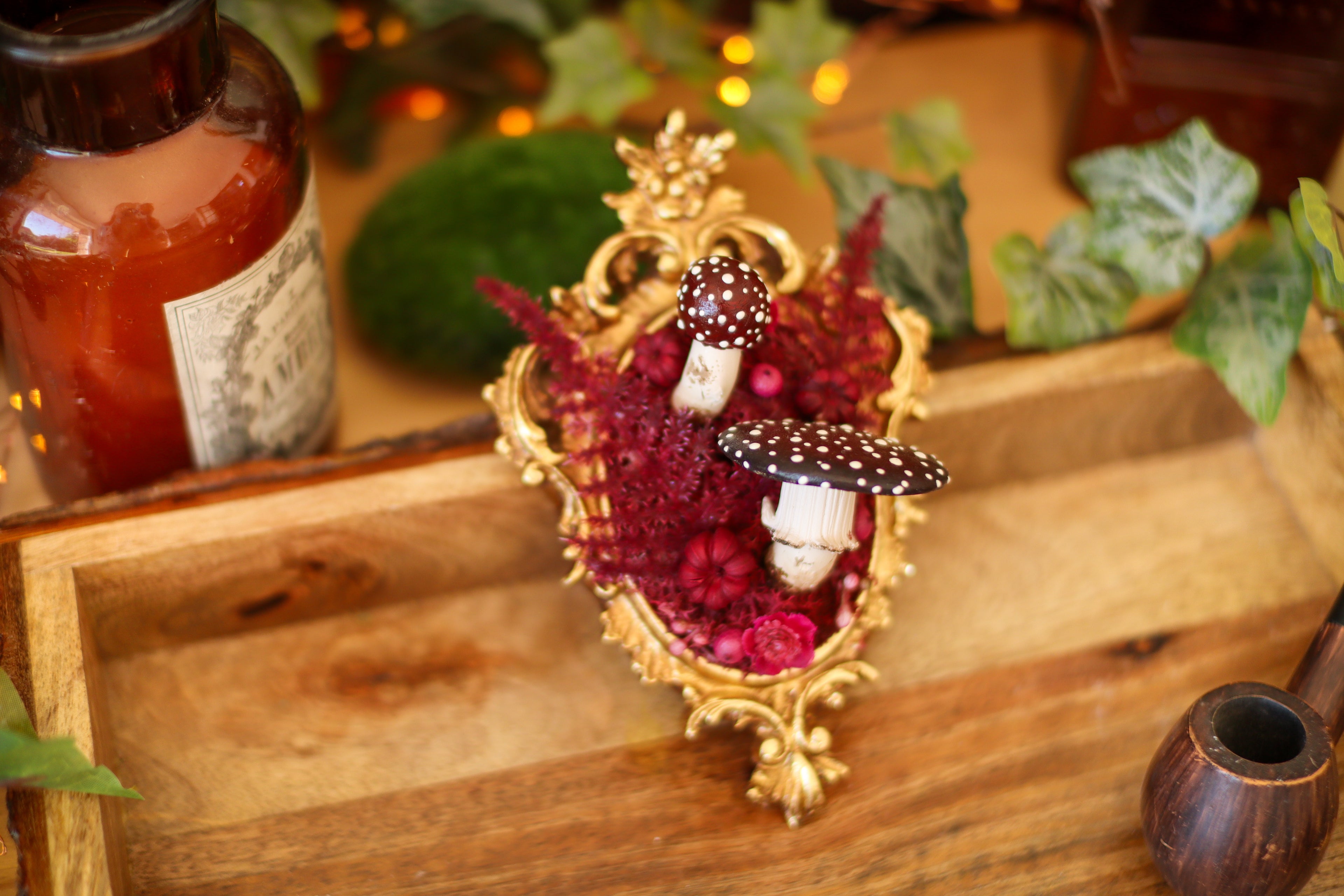 Petit cadre baroque Darcy ambiance Ombralis/bordeaux