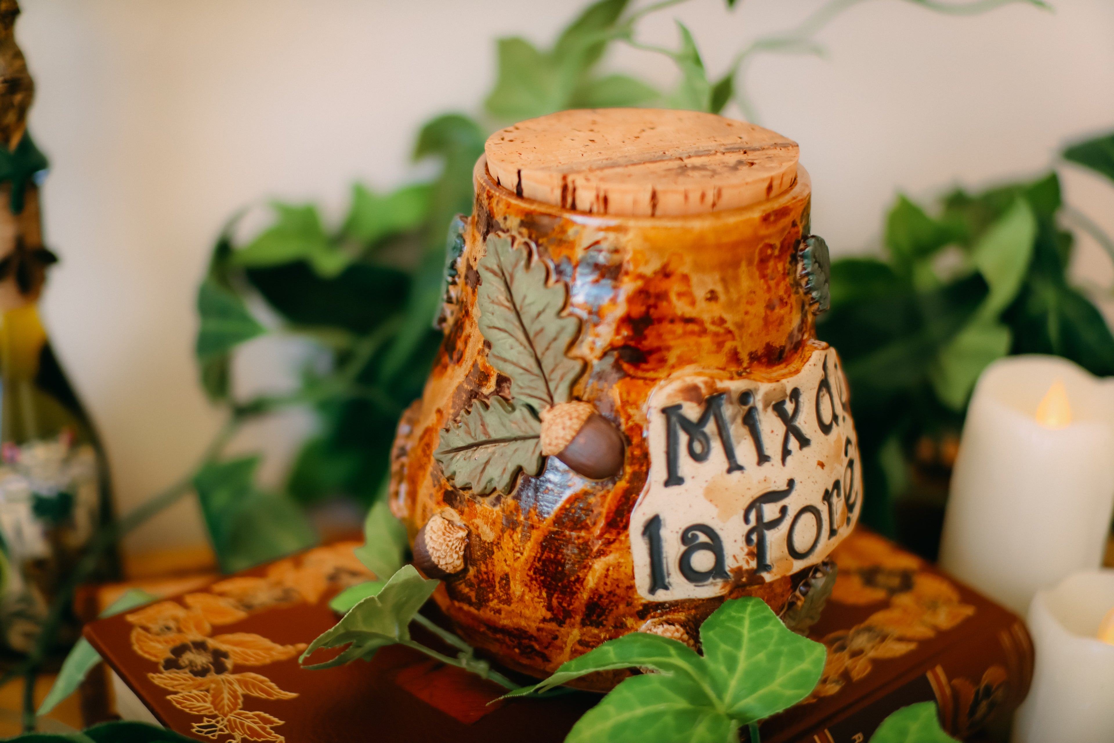 Pot pour cuisine style apothicaire « Mix de la Forêt » en grès