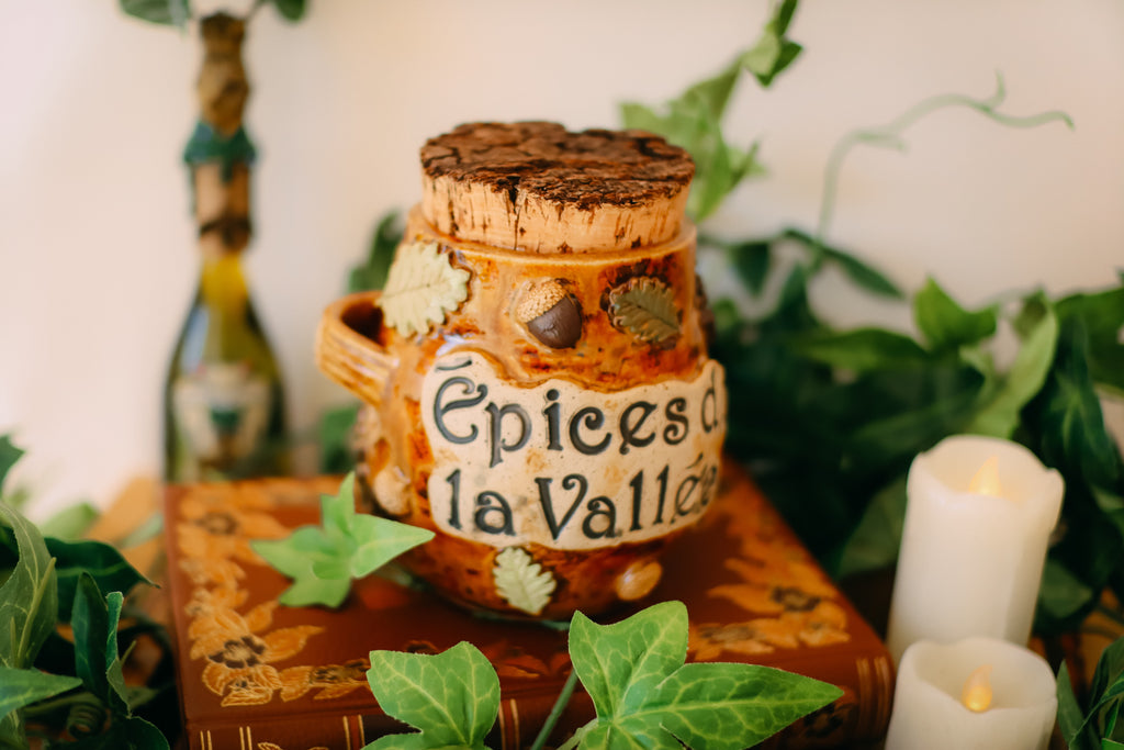 Pot en grès style apothicaire « Épices de la Vallée »