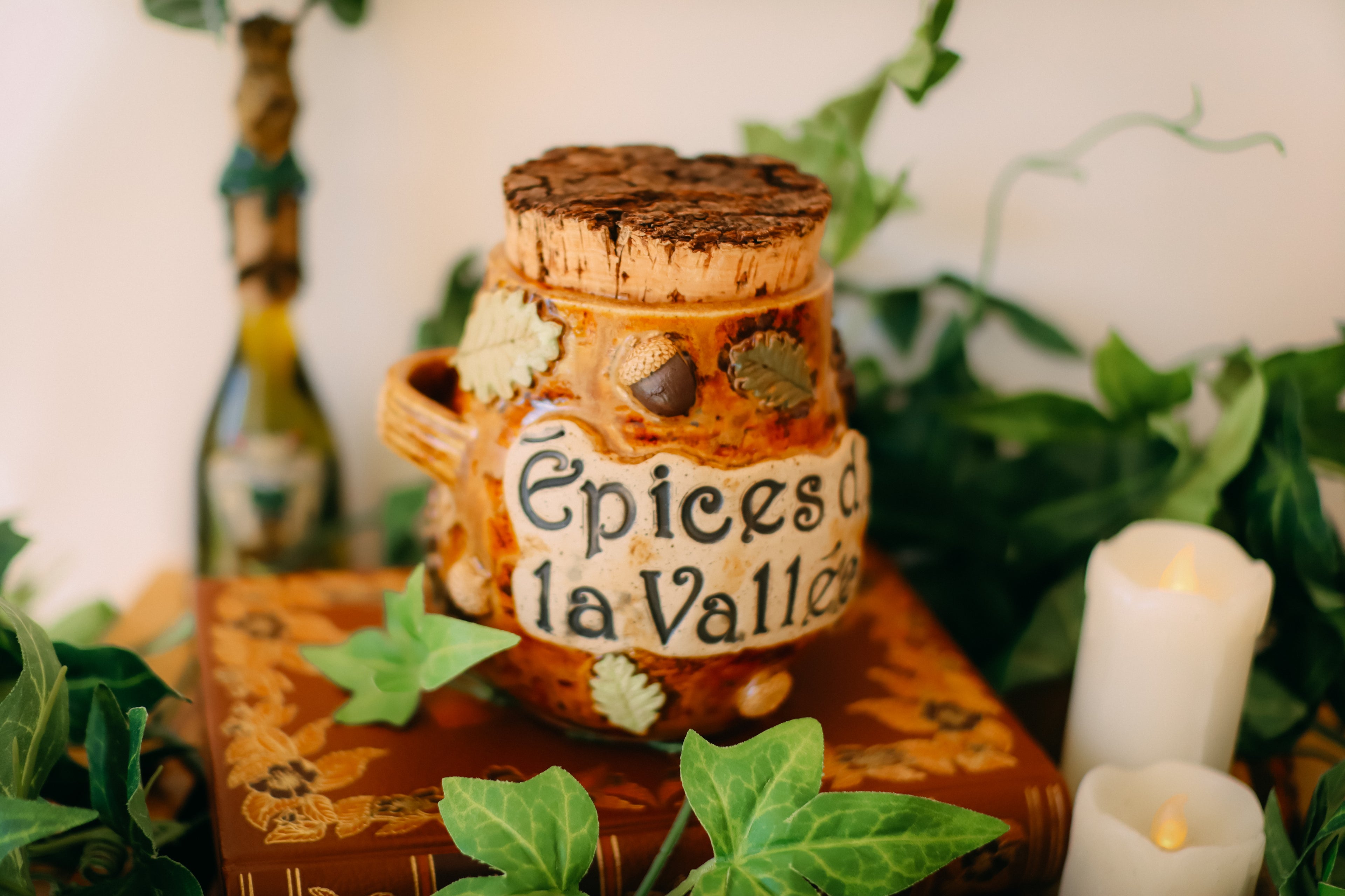 Pot en grès style apothicaire « Épices de la Vallée »