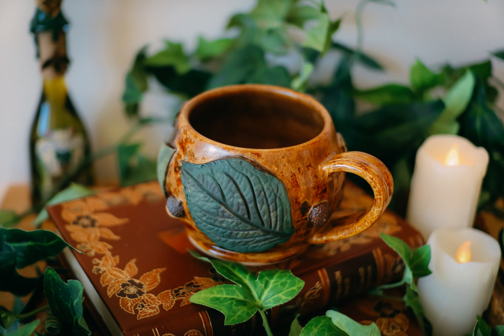 Grande tasse chaudron en grès « Café »